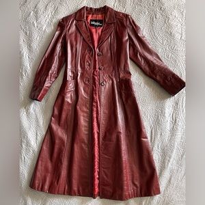 Vintage 70s womens Wilson’s leather trench
